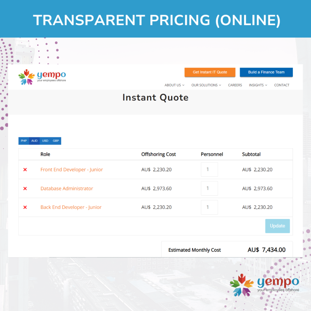 Transparent Pricing (Online) - IT